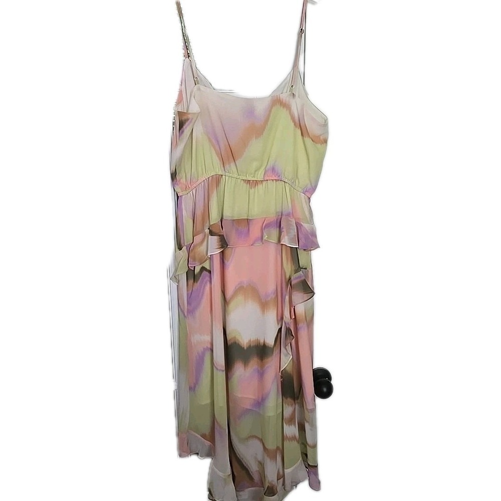 NWT Steve Madden Delphine Asymmetric Ruffle Dress Size M Midi Fairy Summer Party - Picture 9 of 13